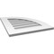 Ekena Millwork Quarter Round Top Right Surface Mount PVC Gable Vent w/ 3-1/2"W x 1"P Standard Frame, 20"W x 24"H GVPQR20X2401SN - alternate 5